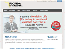 Tablet Screenshot of floridainsurancelicense.com